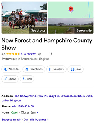 New Forest County Show Virtual Tour GMB