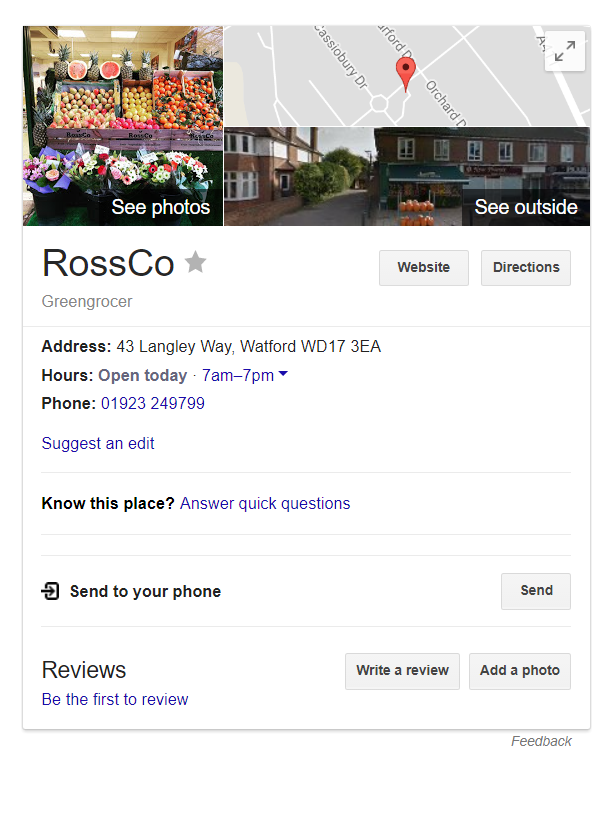 RossCo Greengrocers and Deli 3D virtual tour 0 GBP