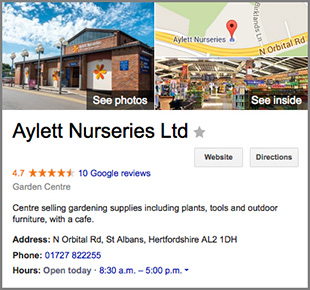 Aylett Nurseries 360 Virtual Tour Maps