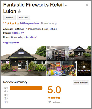 Fantastic Fireworks Google Virtual Tour GMB1