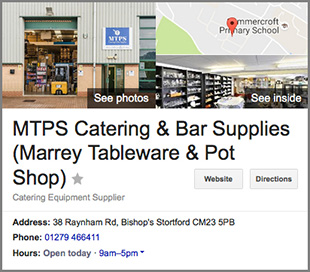 MTPS Catering & Bar Supplies Google Virtual Tour GMB1