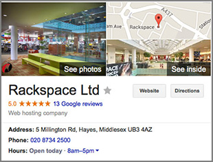 Rackspace Google 360 Virtual Tour GBP