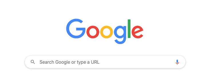 Screenshot of the Google search page